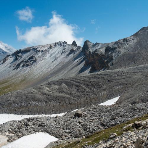 Langue de glacier rocheux au pied de la Grande Tourne