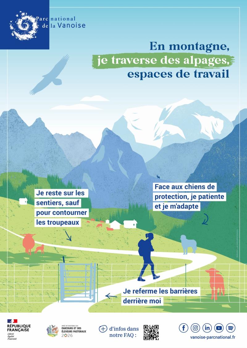 Affiche pastoralisme Parc national de la Vanoise