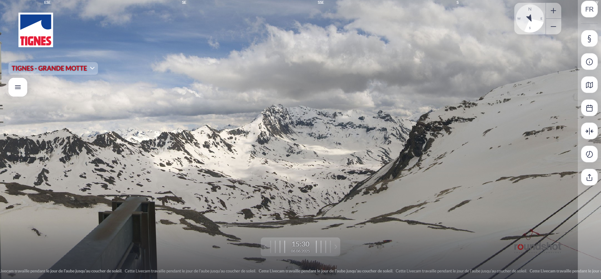 Webcam grande motte Tignes