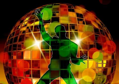 Soirée roller-disco à Valfréjus - Boule à facettes