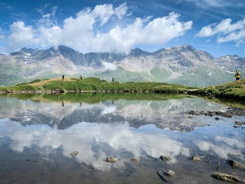 EDF Cenis Tour - Trail - Concurrents autour d'un lac d'altitude