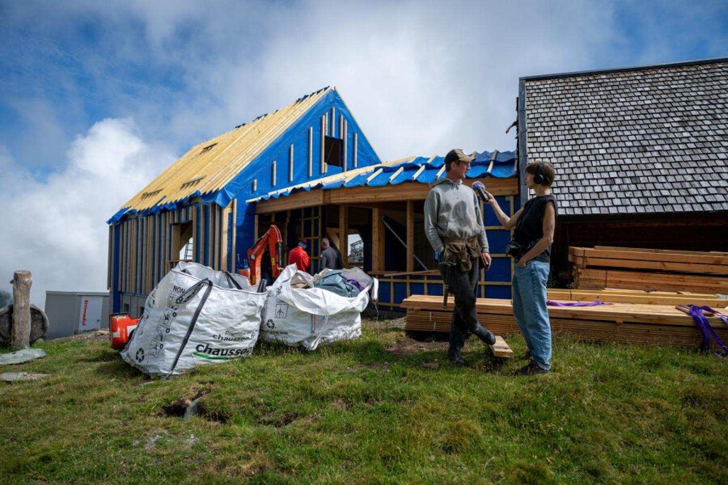 Travaux du refuge de Turia