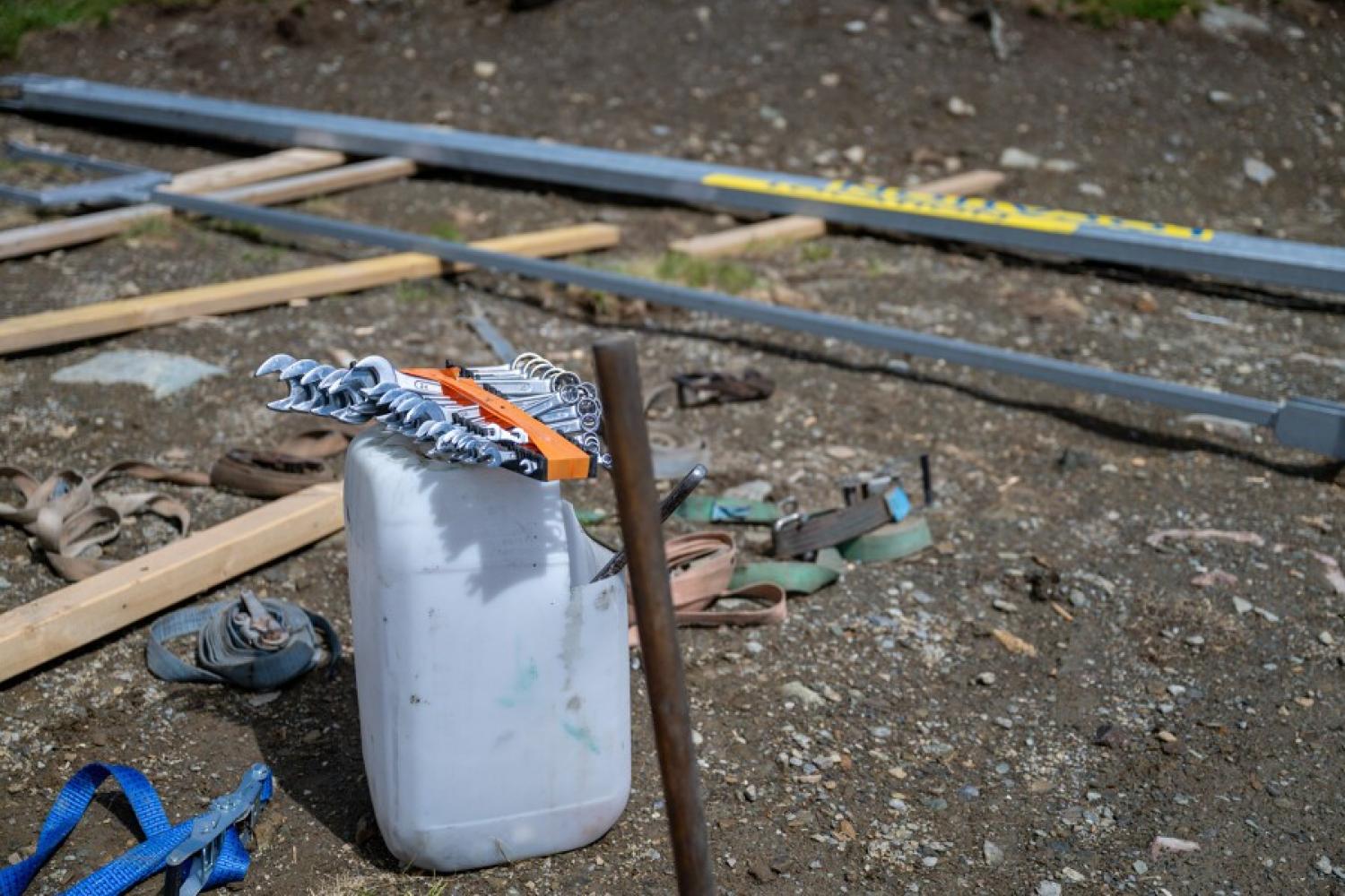 Travaux du refuge de Turia