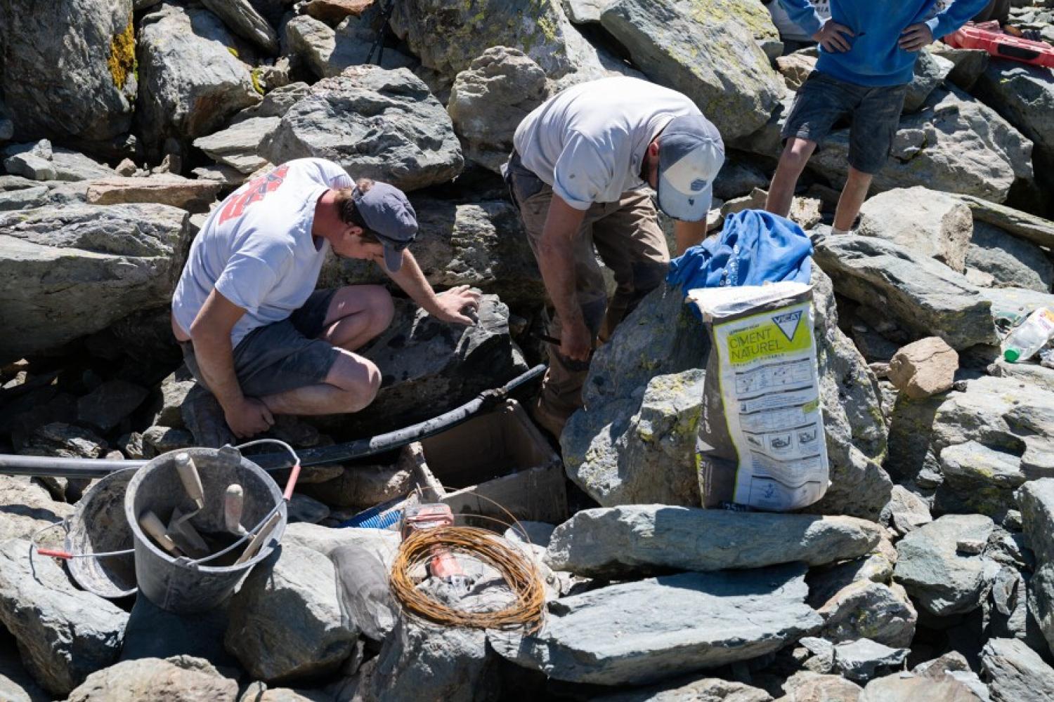 Travaux du refuge de Turia