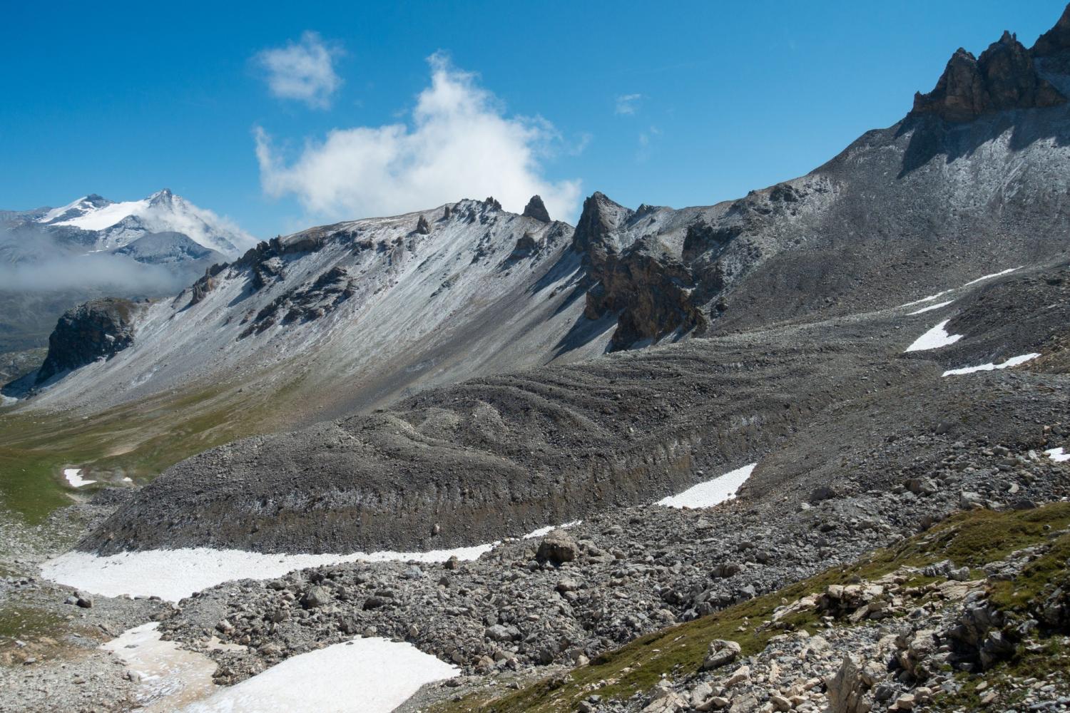 Langue de glacier rocheux au pied de la Grande Tourne