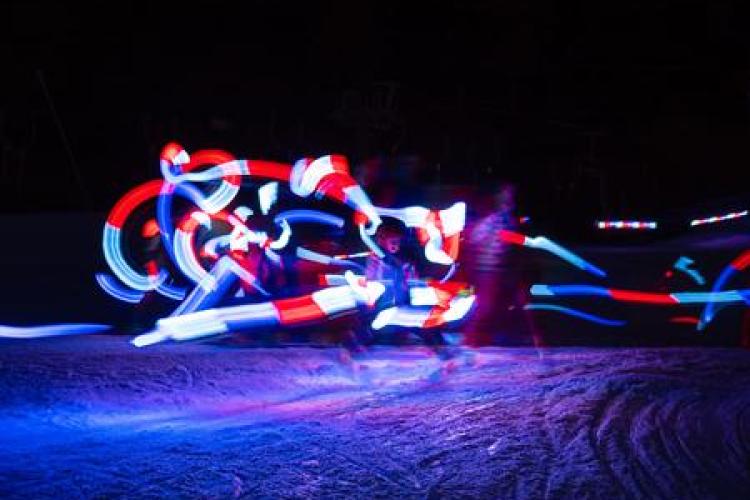 Festi'ski du jeudi à Aussois - Descente aux lampions bleus-blancs-rouges